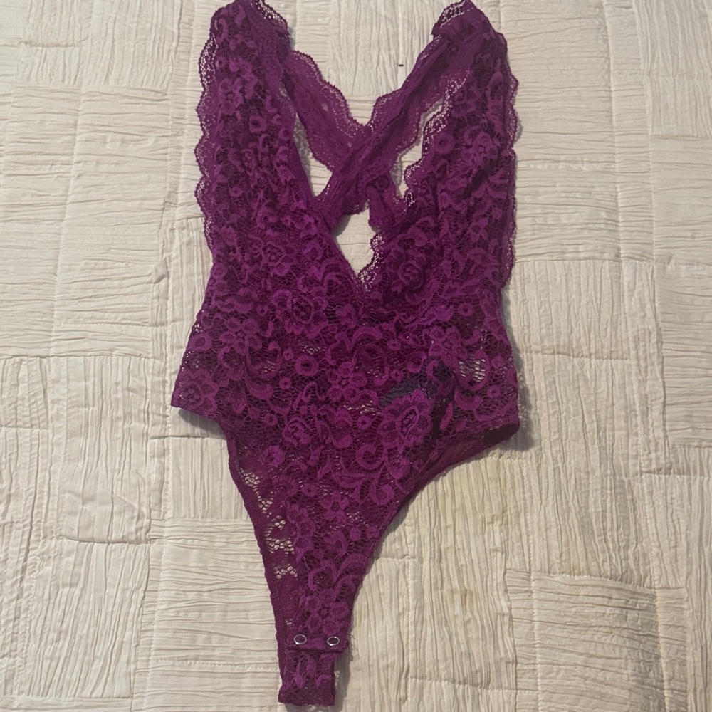 Forever 21 Purple Lace Bodysuit